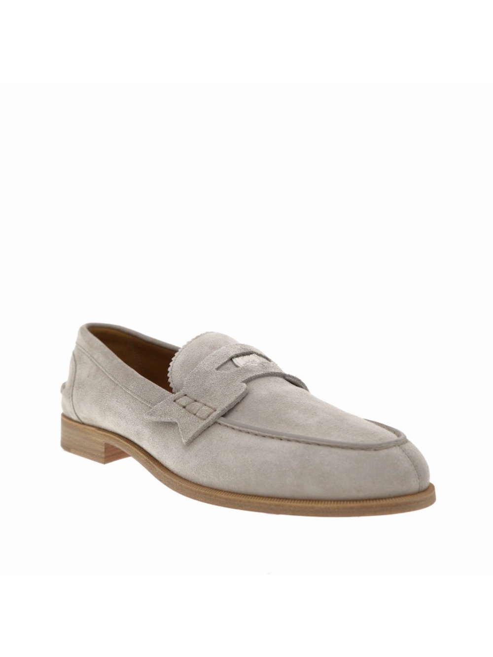 Christian Louboutin Penny Loafer Grey Suede Leather Size 12 US New - Picture 3 of 7